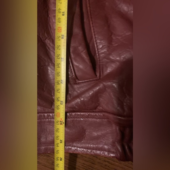 Vintage Varsity leather jacket Canada Sportswear EMT patch Red - Picture 14 of 16